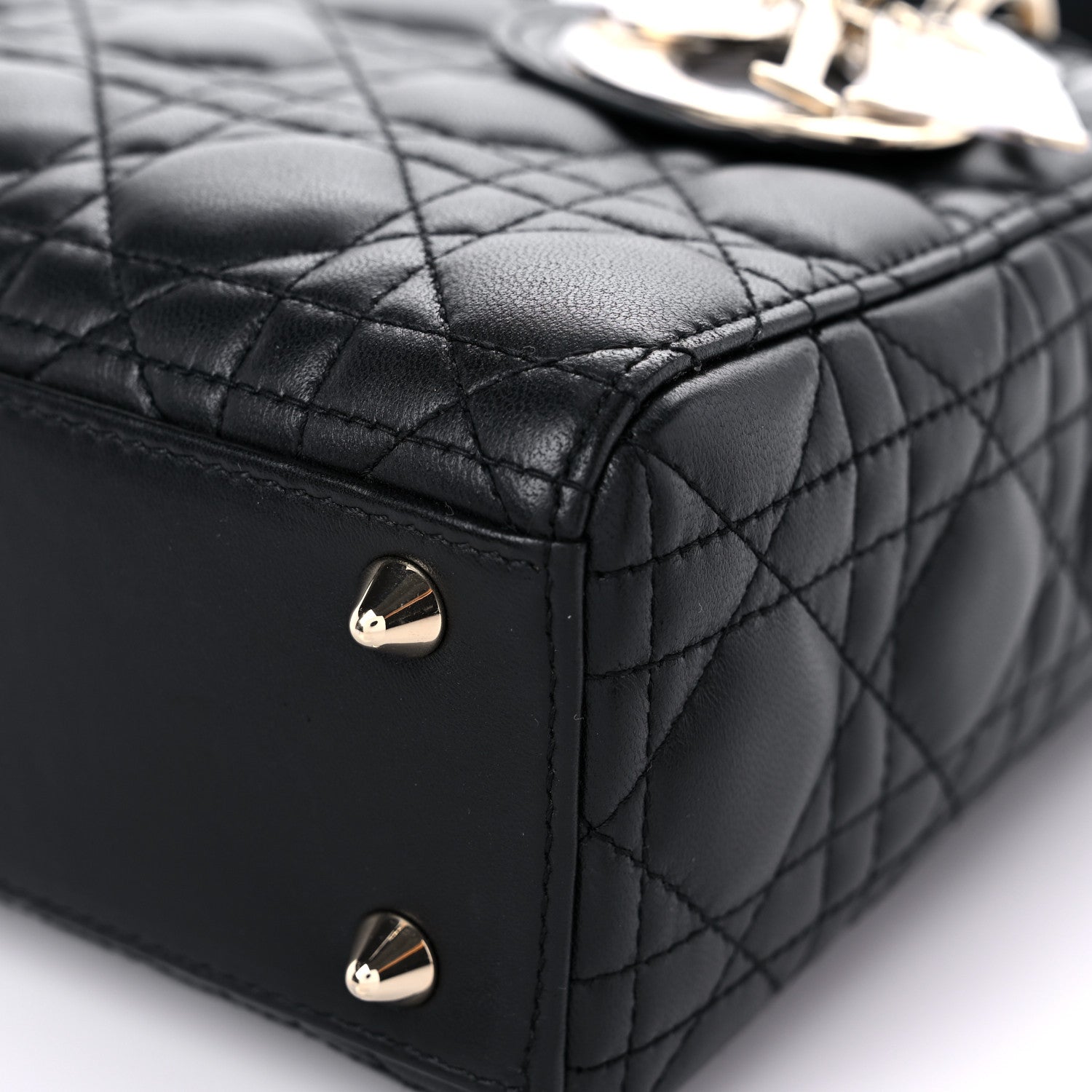 Christian Dior Lambskin Cannage Small Lucky Badges My Lady Dior Black 8 of 13
