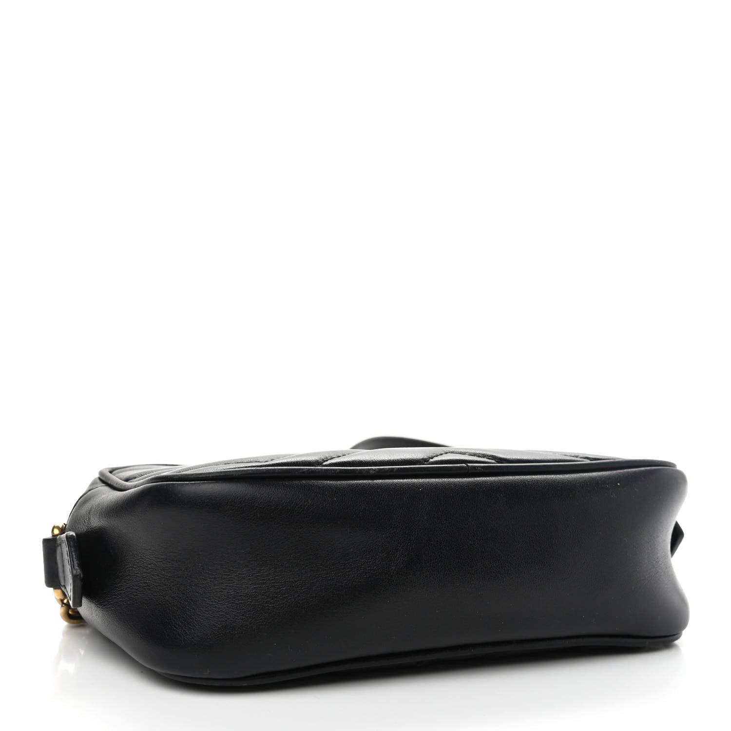 Gucci Calfskin Matelasse Mini GG Marmont Chain Shoulder Bag Black 5 of 13