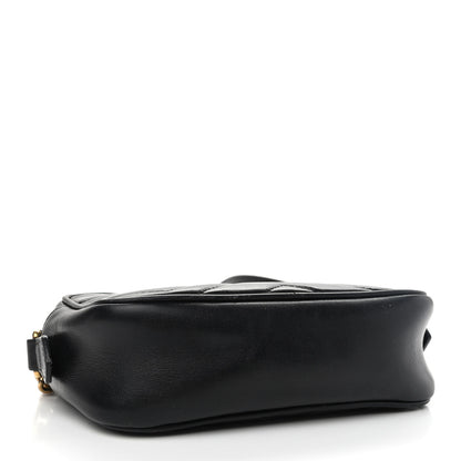 Gucci Calfskin Matelasse Mini GG Marmont Chain Shoulder Bag Black 5 of 13