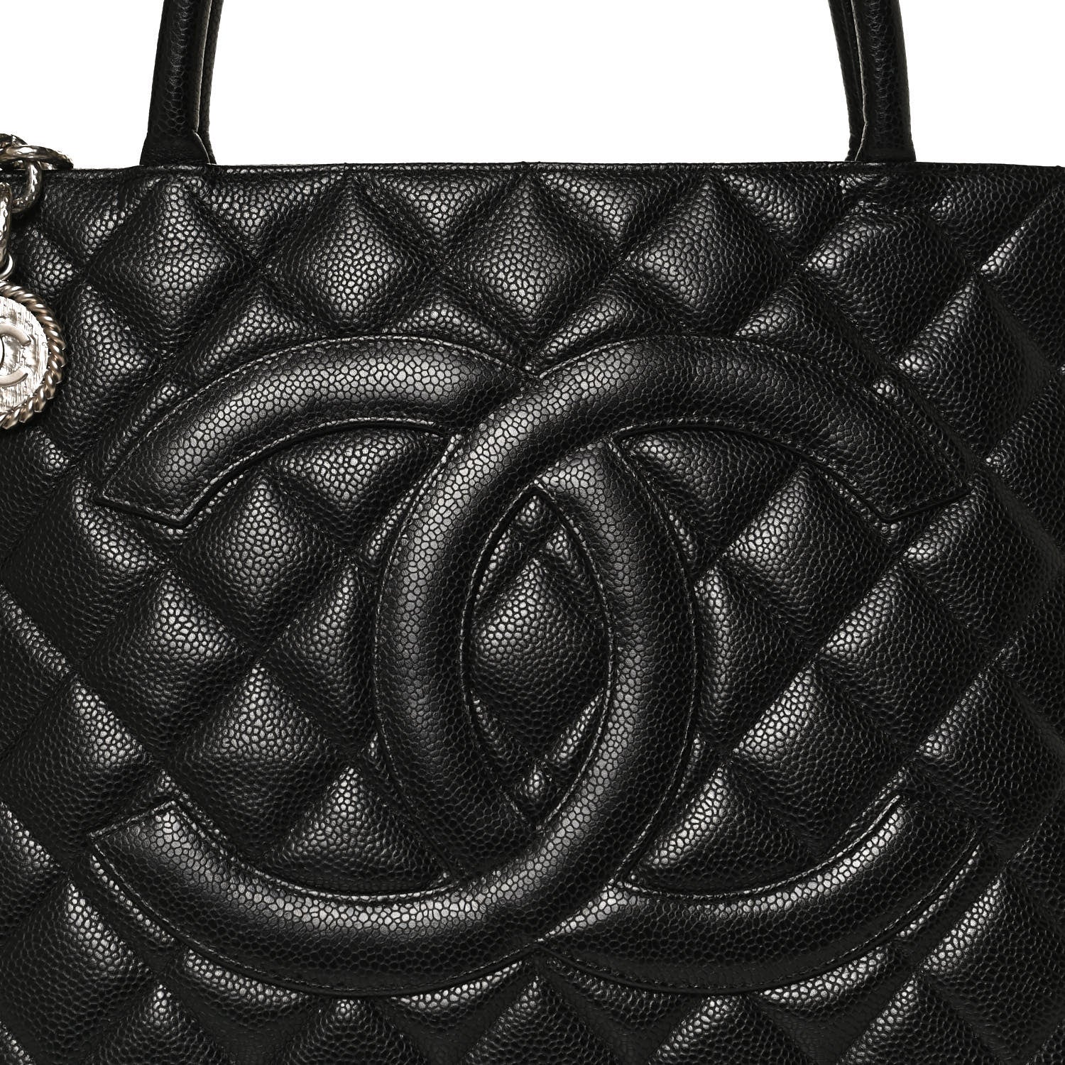 Chanel Caviar Quilted Medallion Tote Black 8 of 10