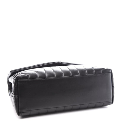 Saint Laurent Calfskin Y Quilted Monogram Medium Loulou Chain Satchel Black 3 of 11