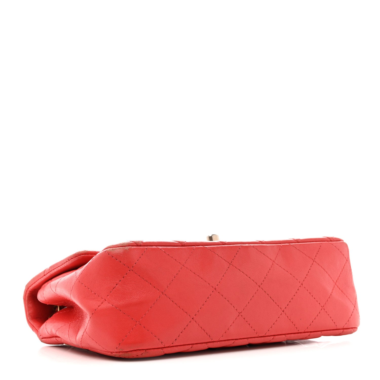 Chanel Lambskin Quilted Mini Rectangular Flap Coral 4 of 17
