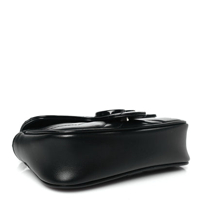 Gucci Calfskin Matelasse Monochrome GG Marmont Chain Belt Bag Black 4 of 10