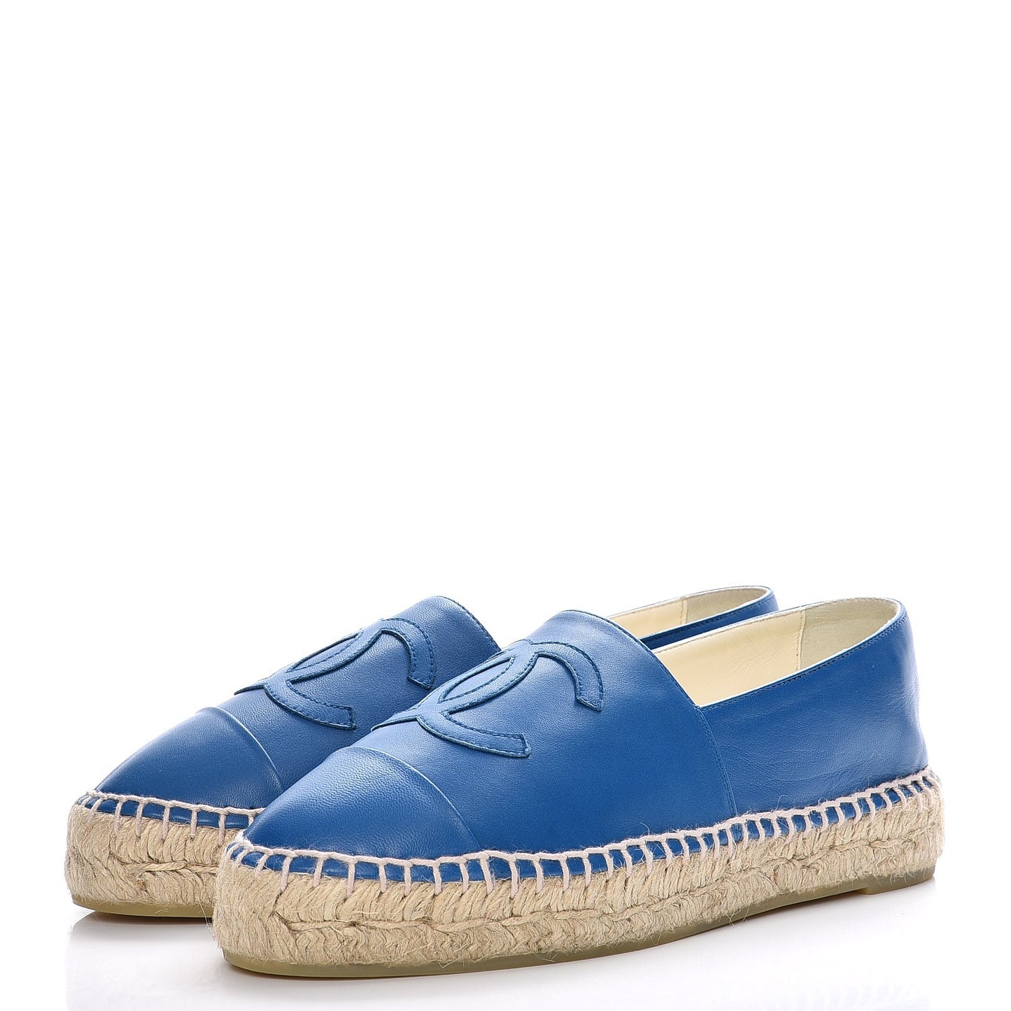 Lambskin CC Espadrilles 36 Blue