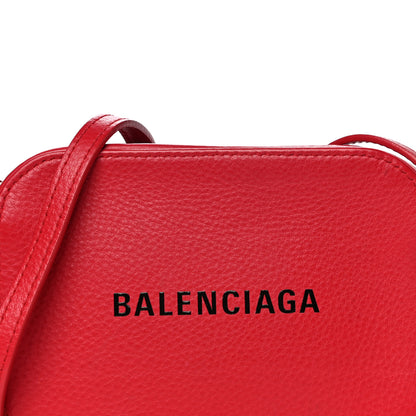 Balenciaga Calfskin Logo XS Everyday Camera Bag Rouge Lantern Black 7 of 10