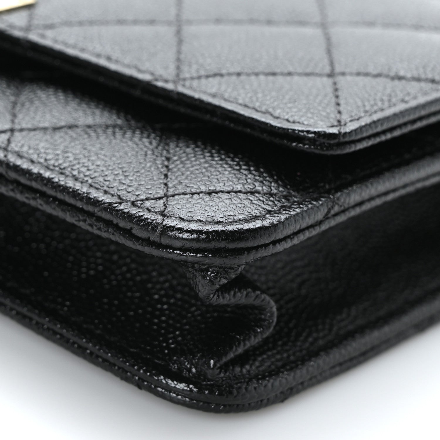 Chanel Caviar Quilted Golden Class Wallet On Chain WOC Black 9 of 10