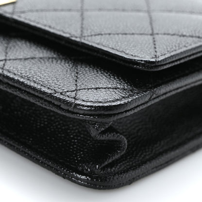 Chanel Caviar Quilted Golden Class Wallet On Chain WOC Black 9 of 10