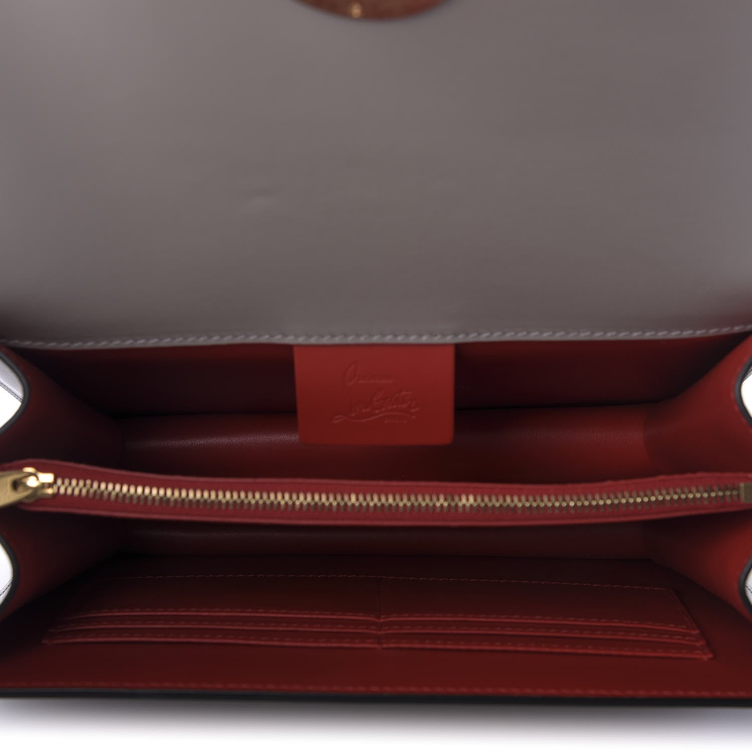 Christian Louboutin Calfskin Large Elisa Shoulder Bag Fume 5 of 9