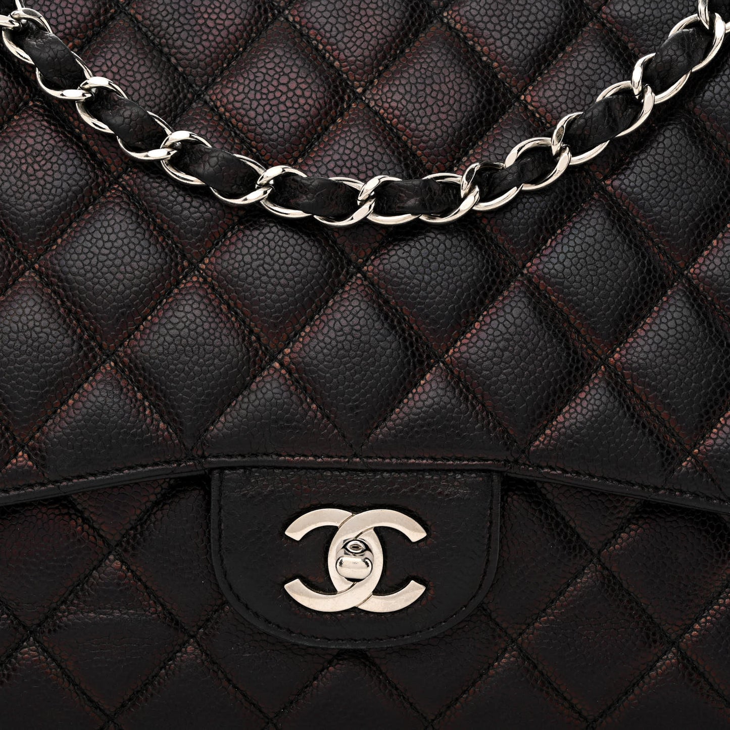 Caviar Quilted Jumbo Single Flap Black