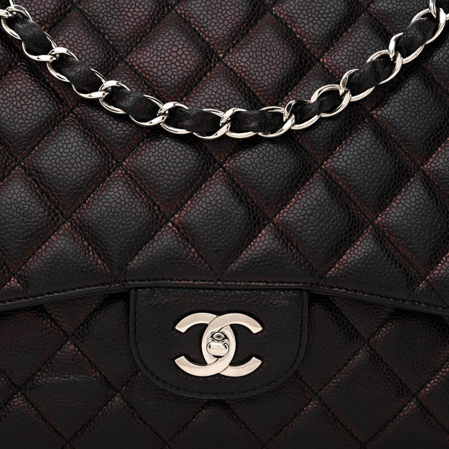 Chanel Caviar Quilted Jumbo Single Flap Black 8 of 9