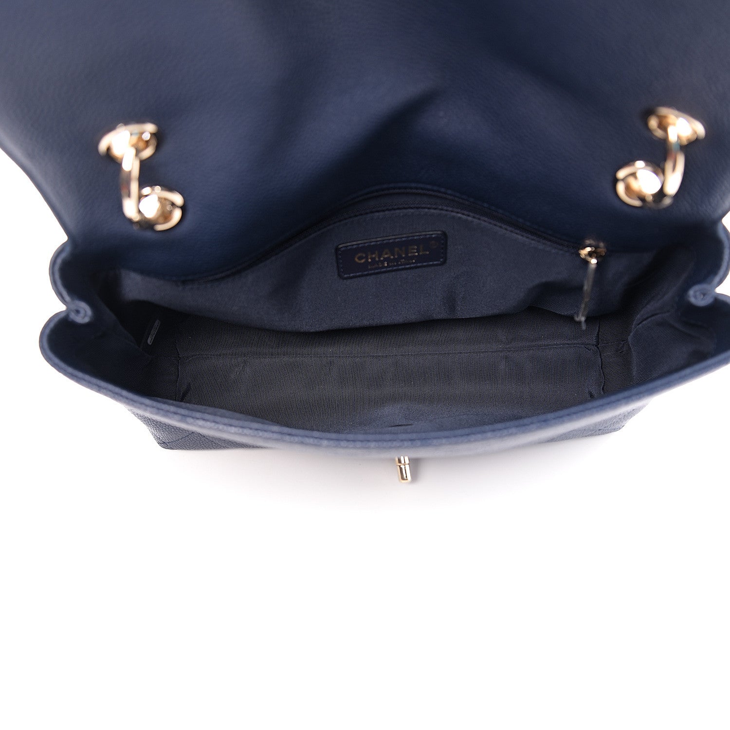 Chanel Caviar Quilted City Walk Flap Navy Blue 4 of 10