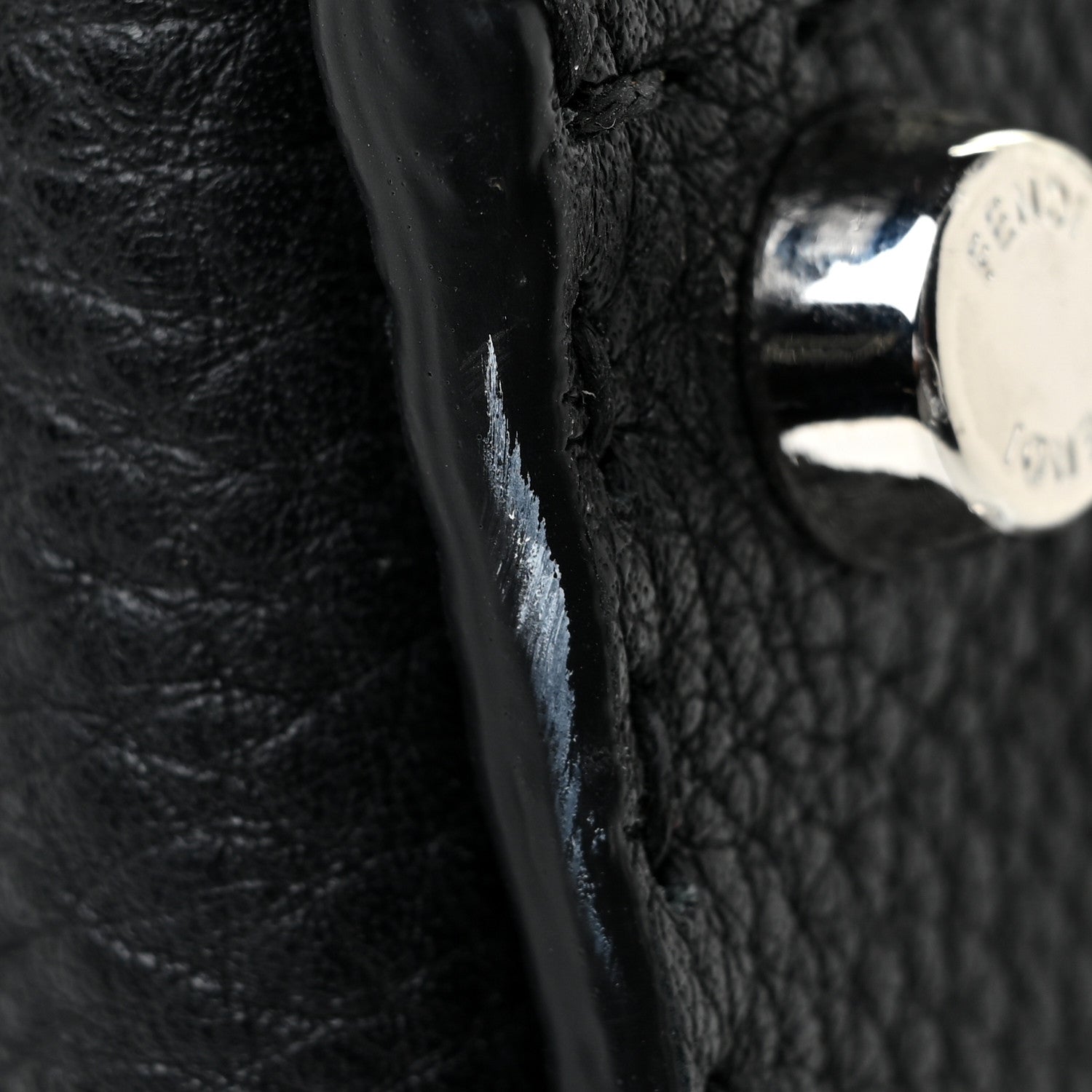Fendi Cuoio Romano Selleria Bi-Color Mini Peekaboo Iconic Satchel Black Mou 11 of 15