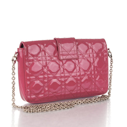 Christian Dior Patent Cannage New Lock Pouch Pink 3 of 7