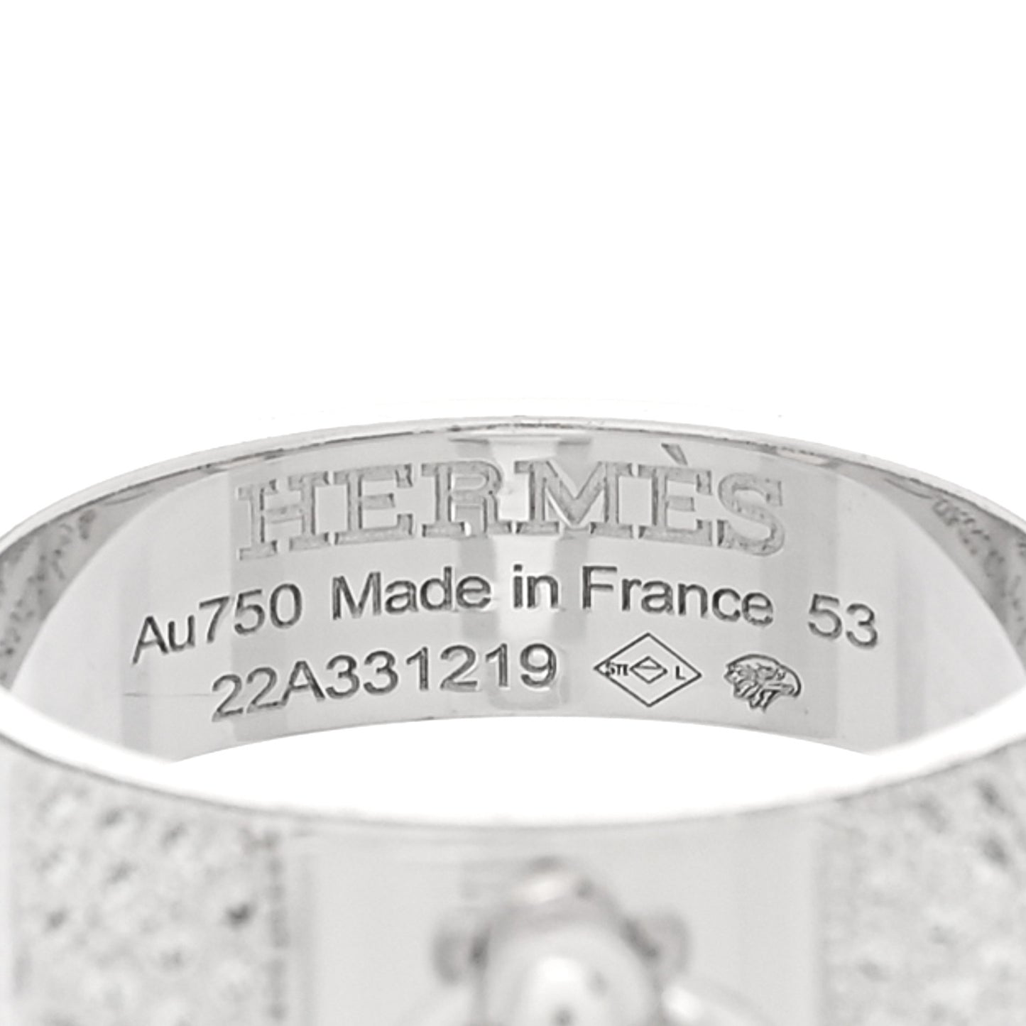 18K White Gold Diamond Collier De Chien PM Ring 53 6.5