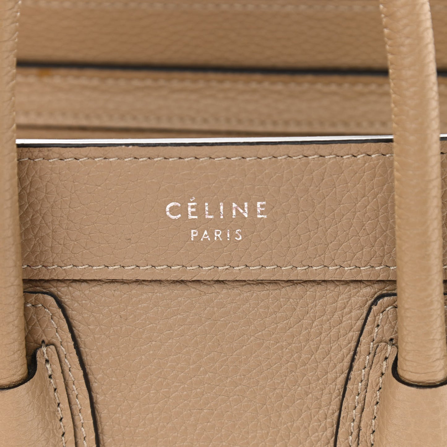Drummed Calfskin Nano Luggage Dune
