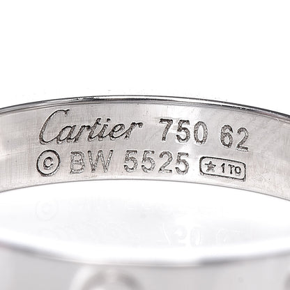 Cartier 18K White Gold 3.5mm LOVE Wedding Band Ring 62 10 4 of 4