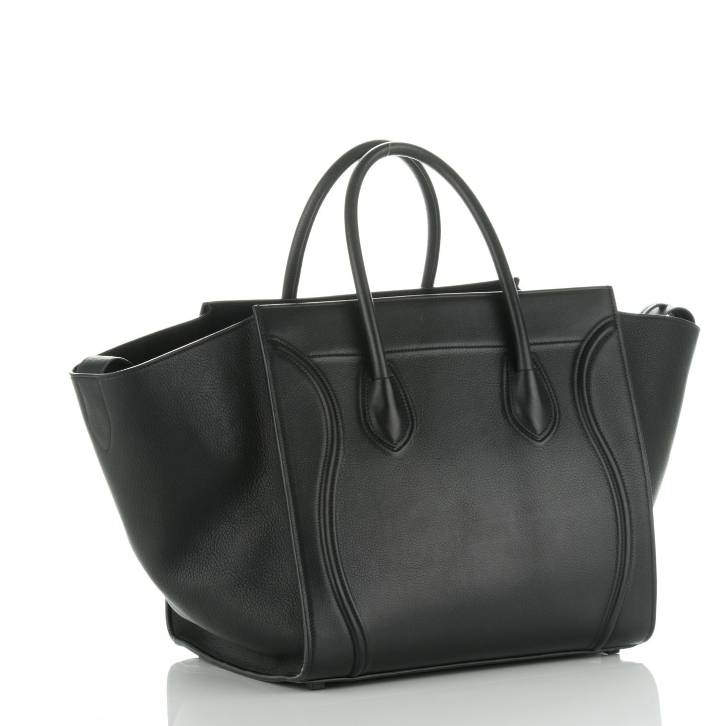 Supple Calfskin Medium Phantom Luggage Black