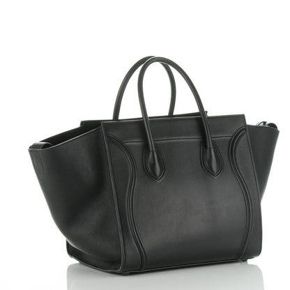 Celine Supple Calfskin Medium Phantom Luggage Black 3 of 7