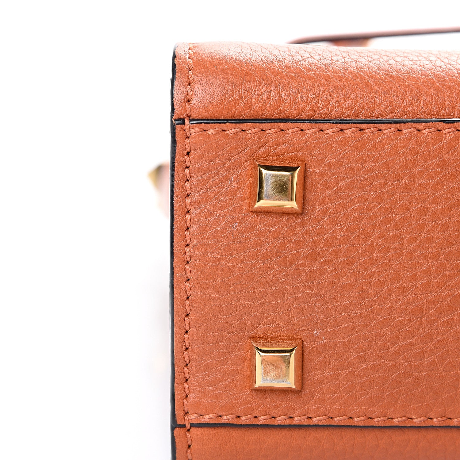 Valentino Garavani Grainy Calfskin Small My Rockstud Frame Bag Orange 14 of 15