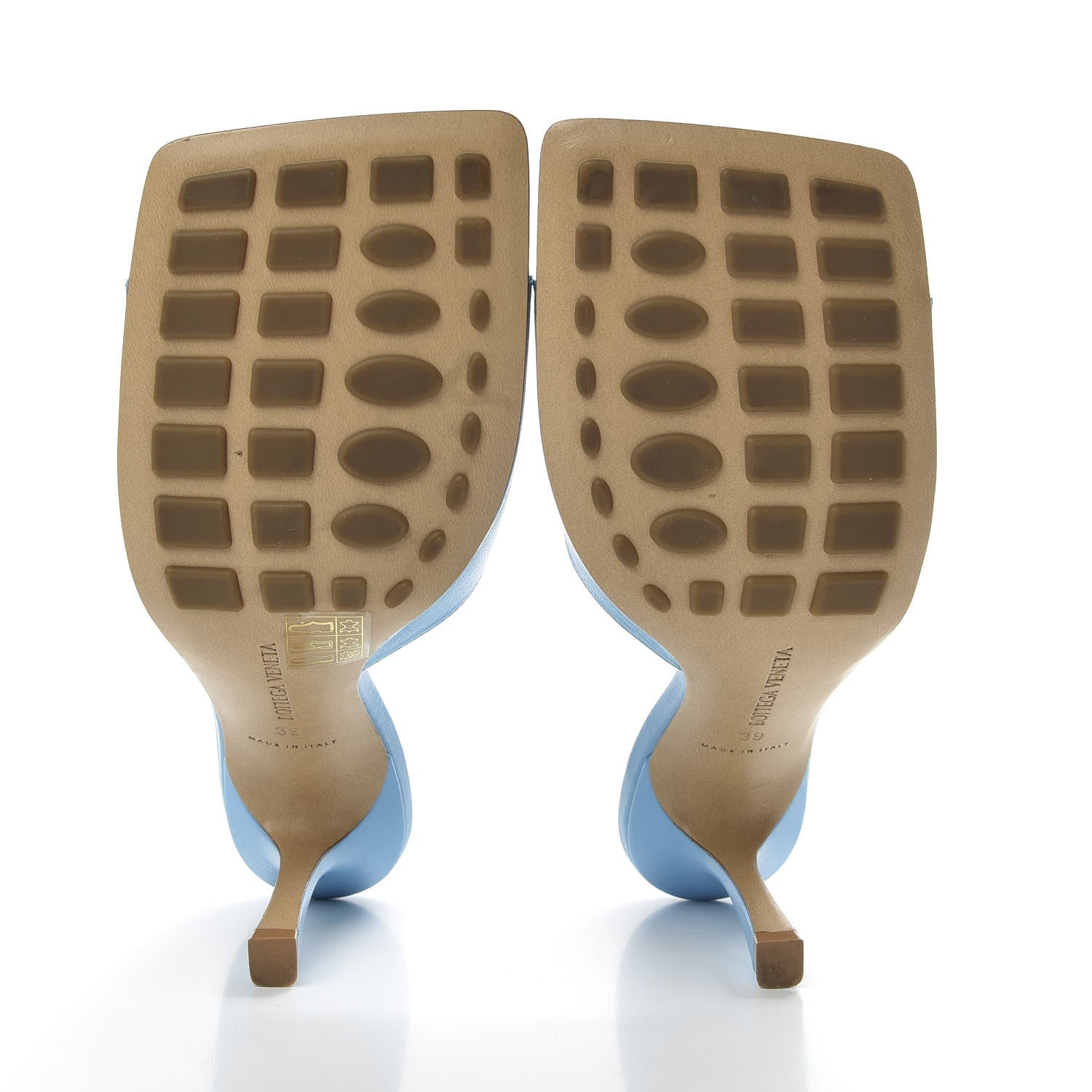 Bottega Veneta Lambskin Stretch Mule Sandals 39 Sky Blue 5 of 8