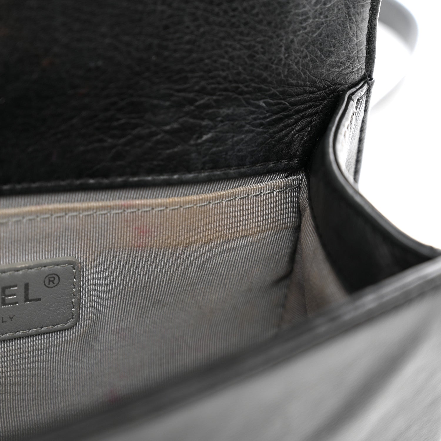Chanel Calfskin Double Stitch Small Boy Flap Black 12 of 13