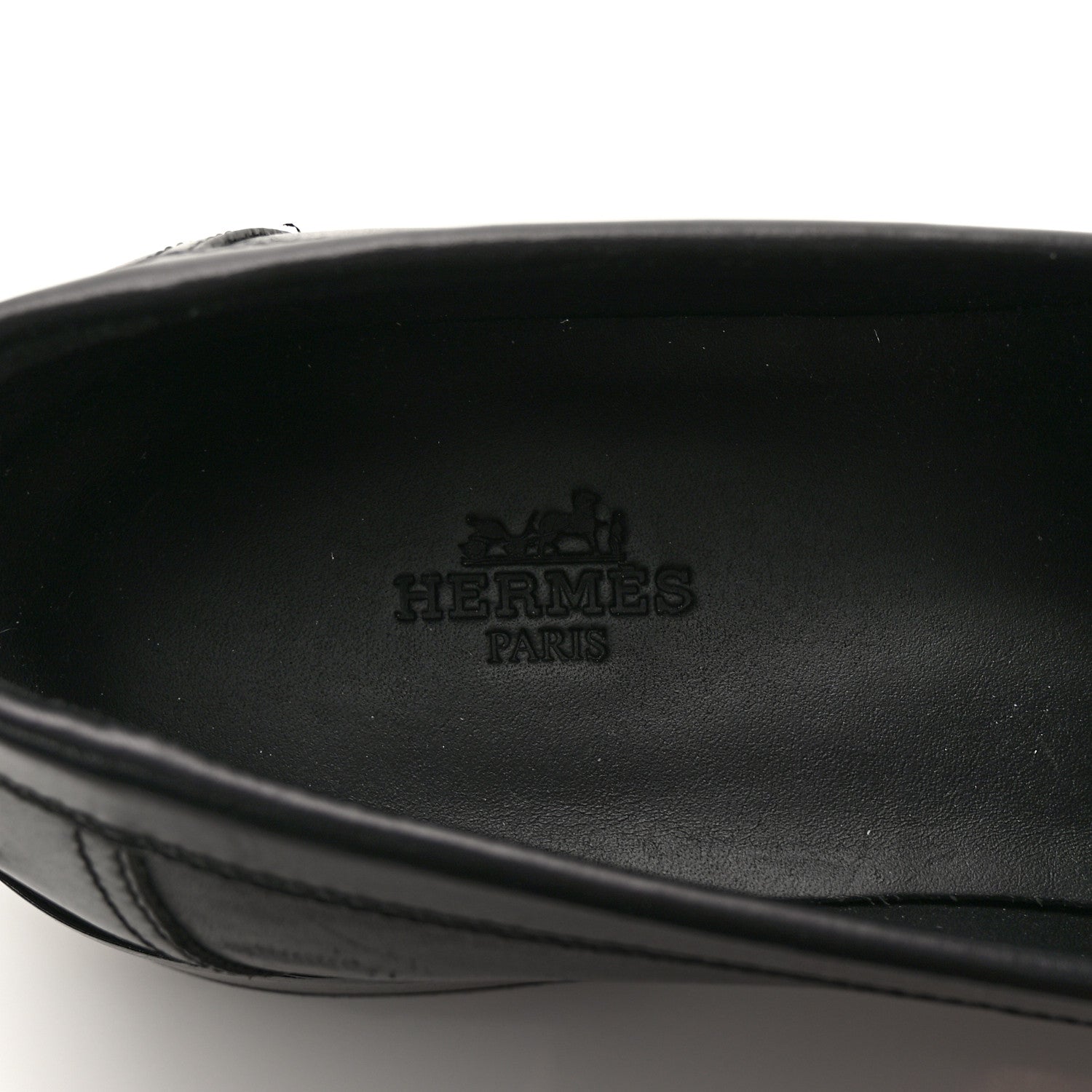 Hermes Calfskin Womens Hot Loafer 38 Black 8 of 9