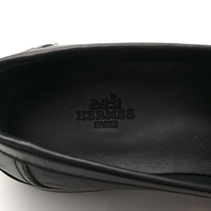 Hermes Calfskin Womens Hot Loafer 38 Black 8 of 9