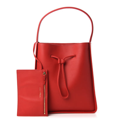 3.1 Phillip Lim 3.1 Smooth Calfskin Large Soleil Bucket Bag Red 1 of 9
