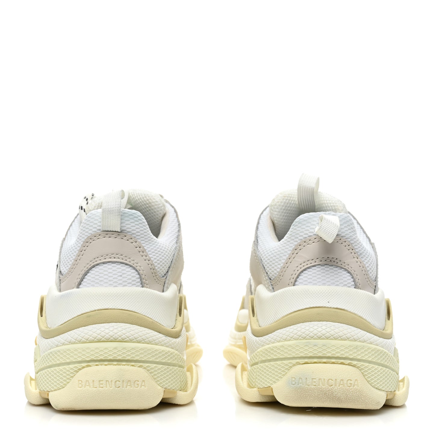 Fabric Mesh Womens Triple S Sneakers 36 White