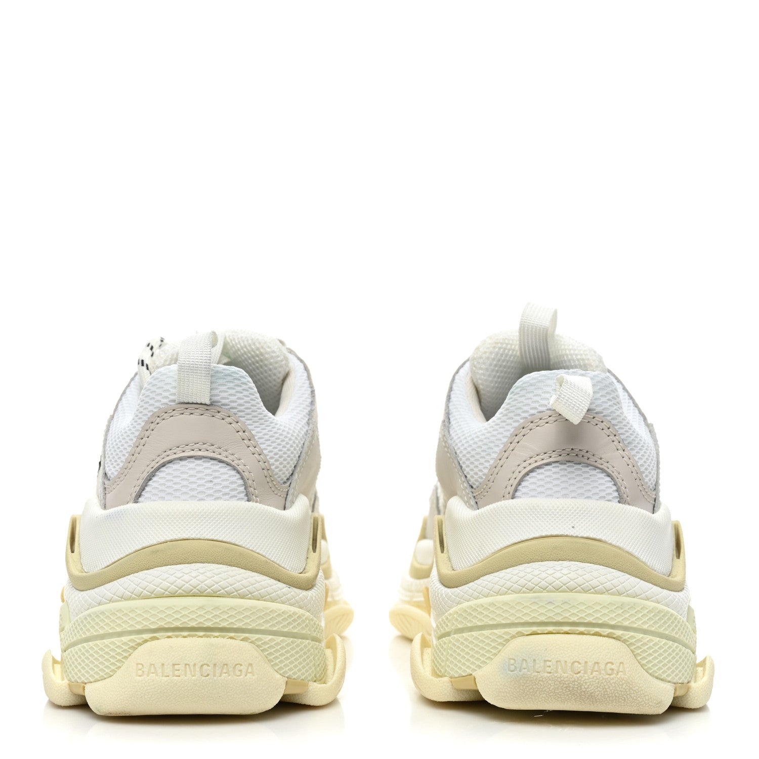 Balenciaga Fabric Mesh Womens Triple S Sneakers 36 White 4 of 13