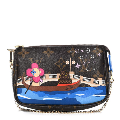 Louis Vuitton Monogram 2019 Christmas Animation Mini Venice Pochette Accessories Blue 1 of 10