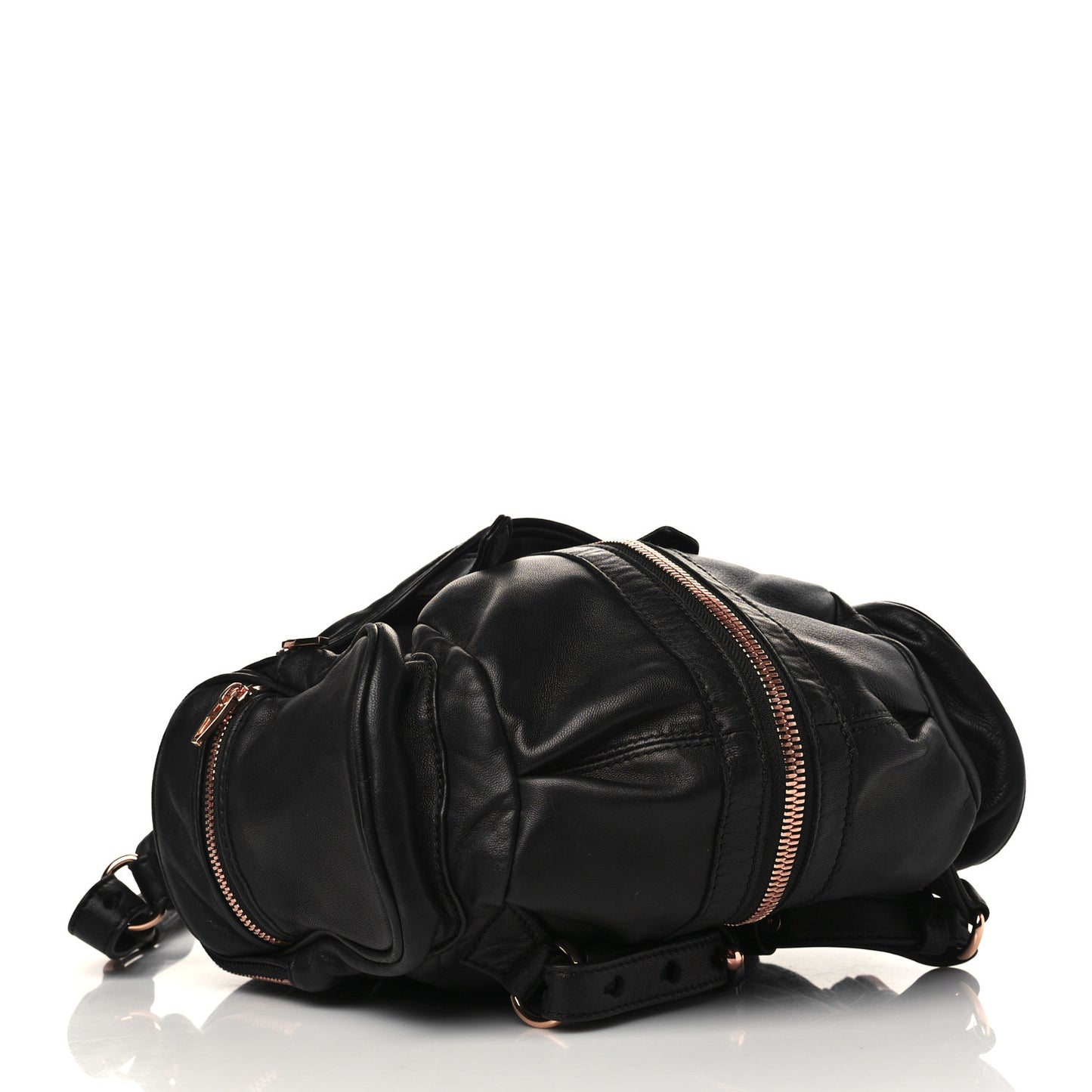Lambskin Mini Marti Backpack Washed Black Rose Gold Hardware