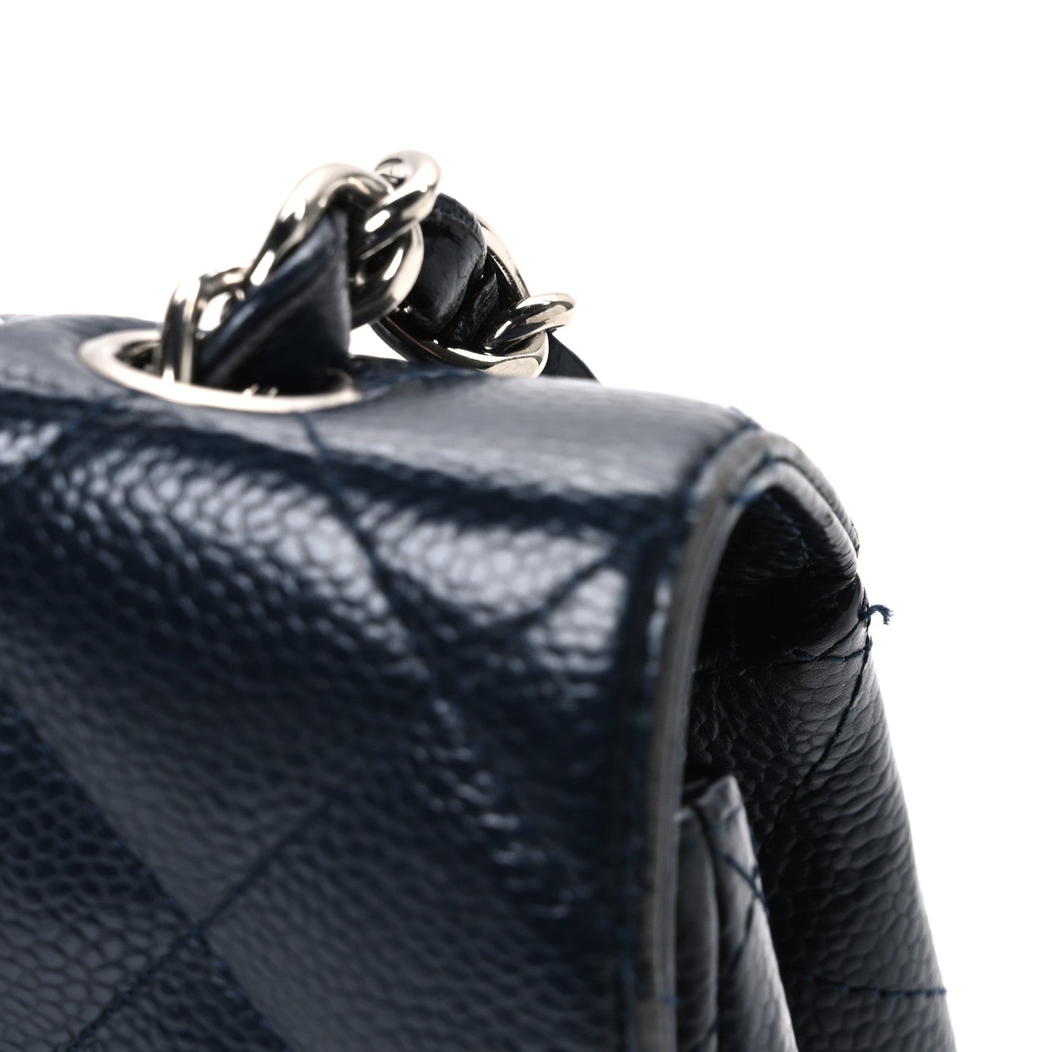 Chanel Caviar Quilted Jumbo Single Flap Navy 12 of 12
