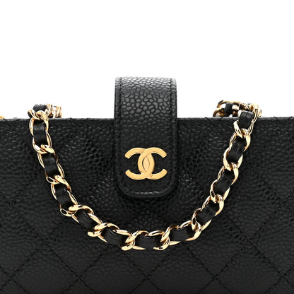 Chanel Caviar Quilted Phone Holder Black 10 of 12