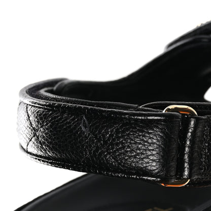 Chanel Grained Calfskin Velcro Dad Sandals 39 Black 10 of 12