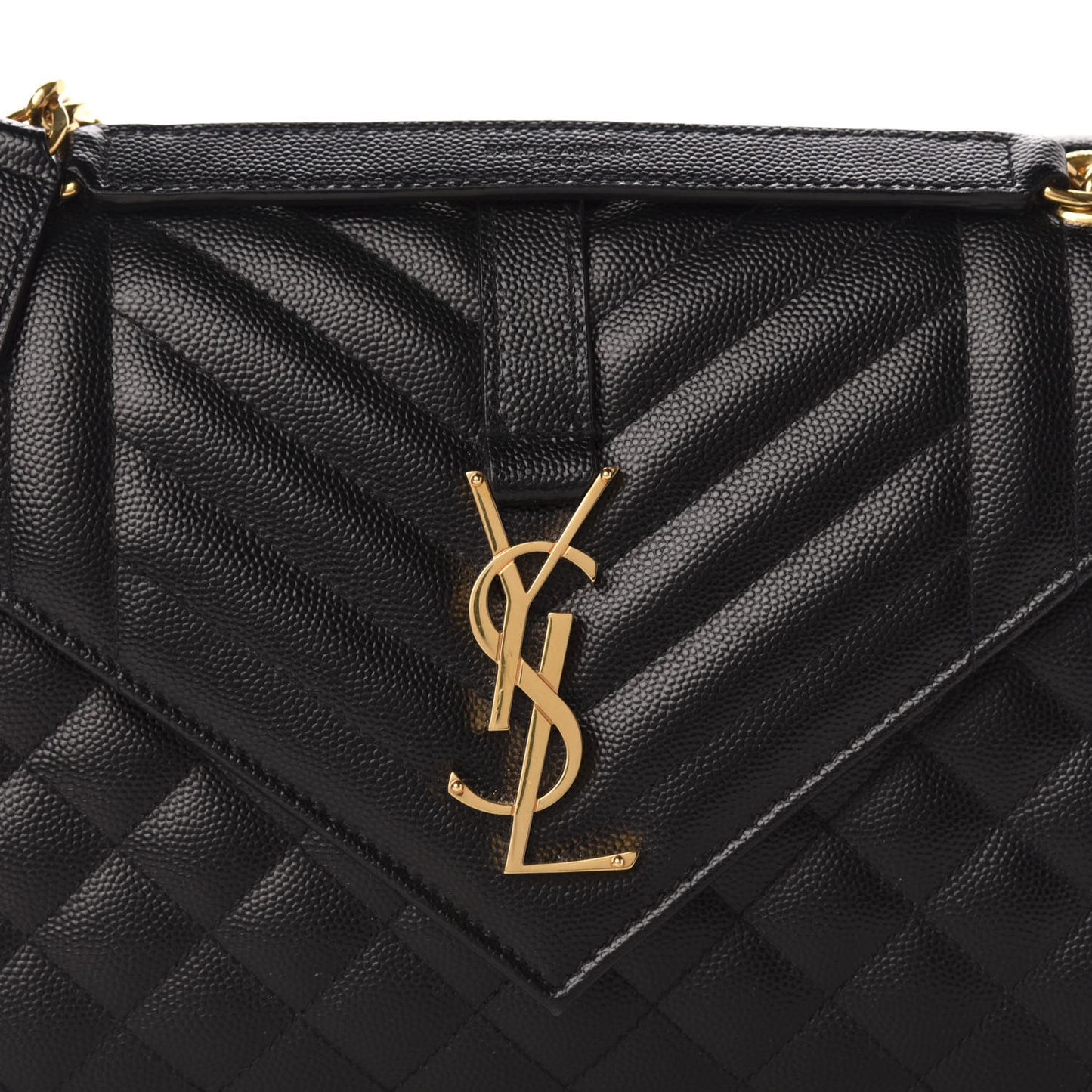 Grain De Poudre Textured Mixed Matelasse Triquilt Medium Monogram Satchel Black
