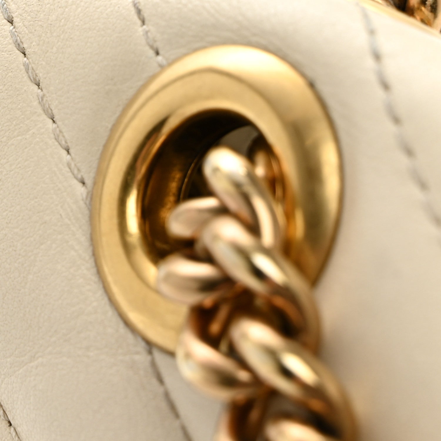 Gucci Calfskin Matelasse Small GG Marmont Shoulder Bag White 11 of 12