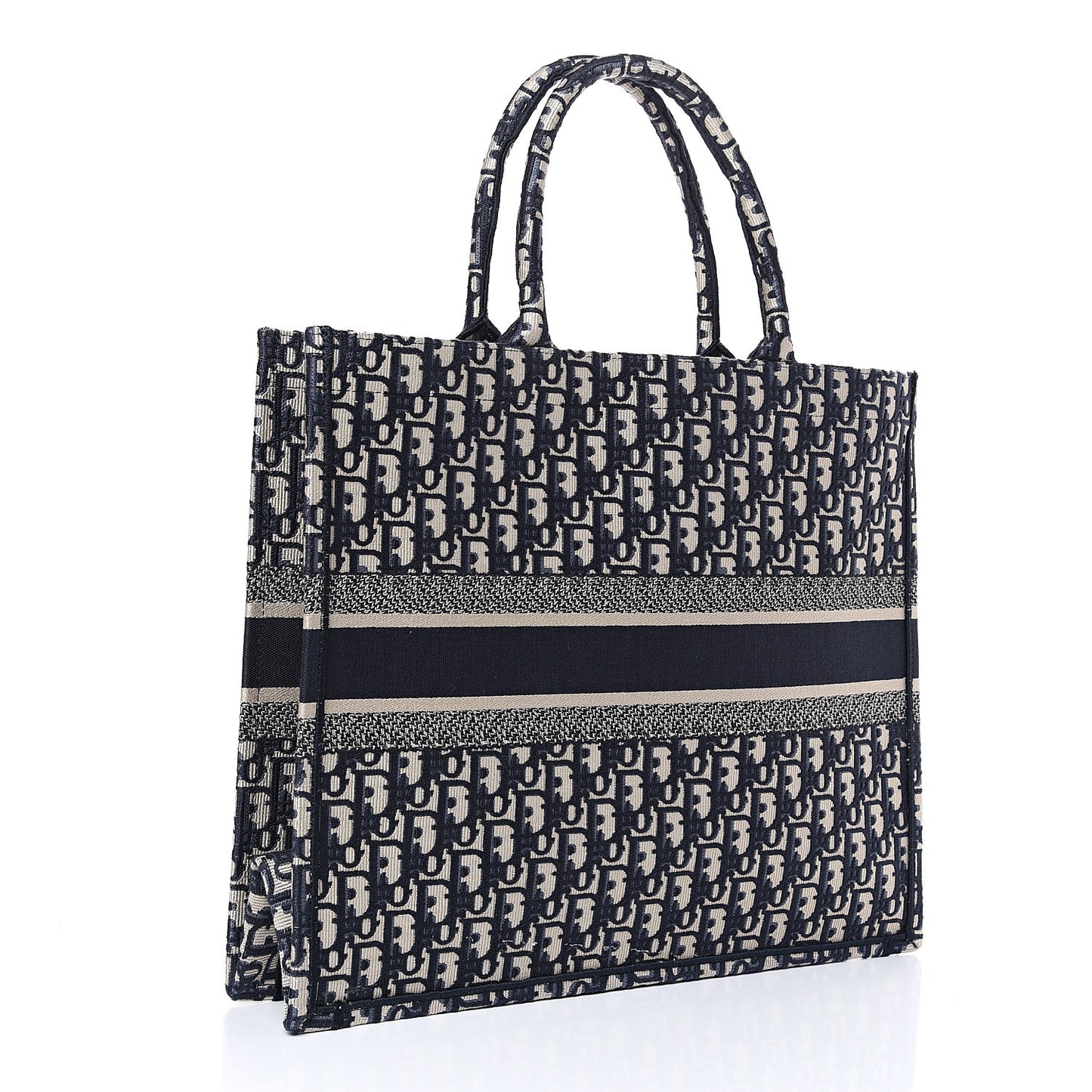 Oblique Book Tote Blue Multicolor