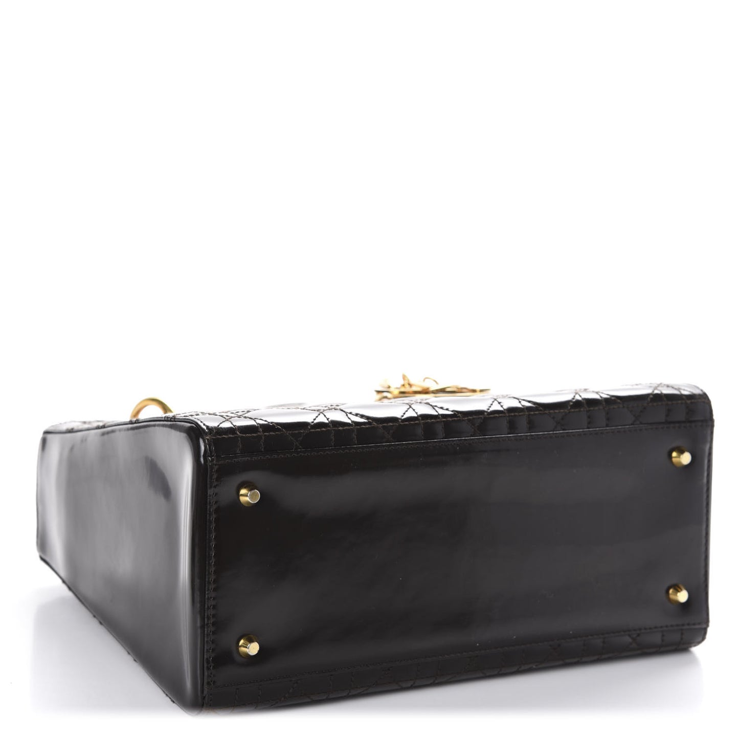 Patent Cannage Medium Lady Dior Black