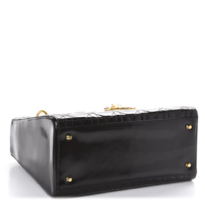 Christian Dior Patent Cannage Medium Lady Dior Black 4 of 10