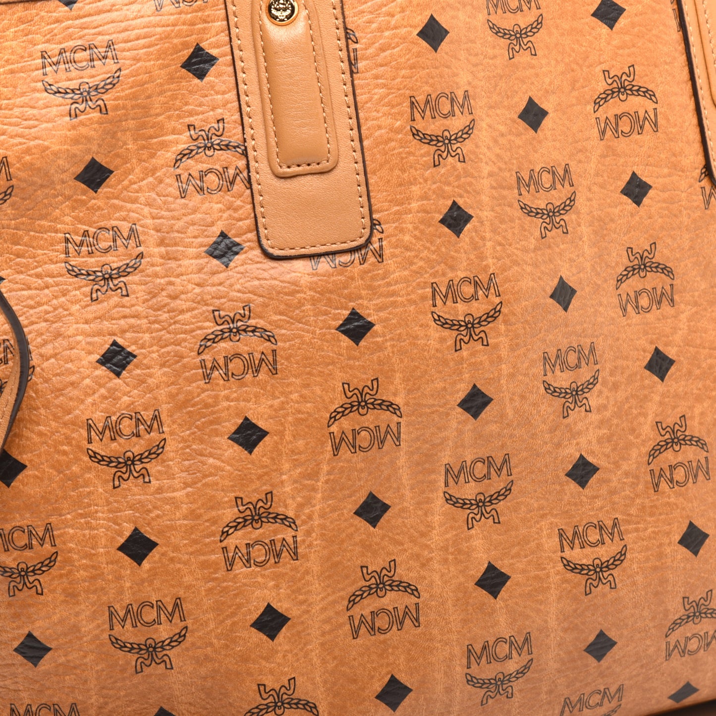 Visetos Medium Liz Reversible Shopper Tote Cognac