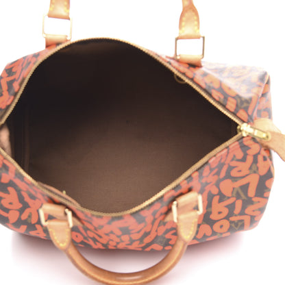 Louis Vuitton Monogram Graffiti Speedy 30 Orange 5 of 16