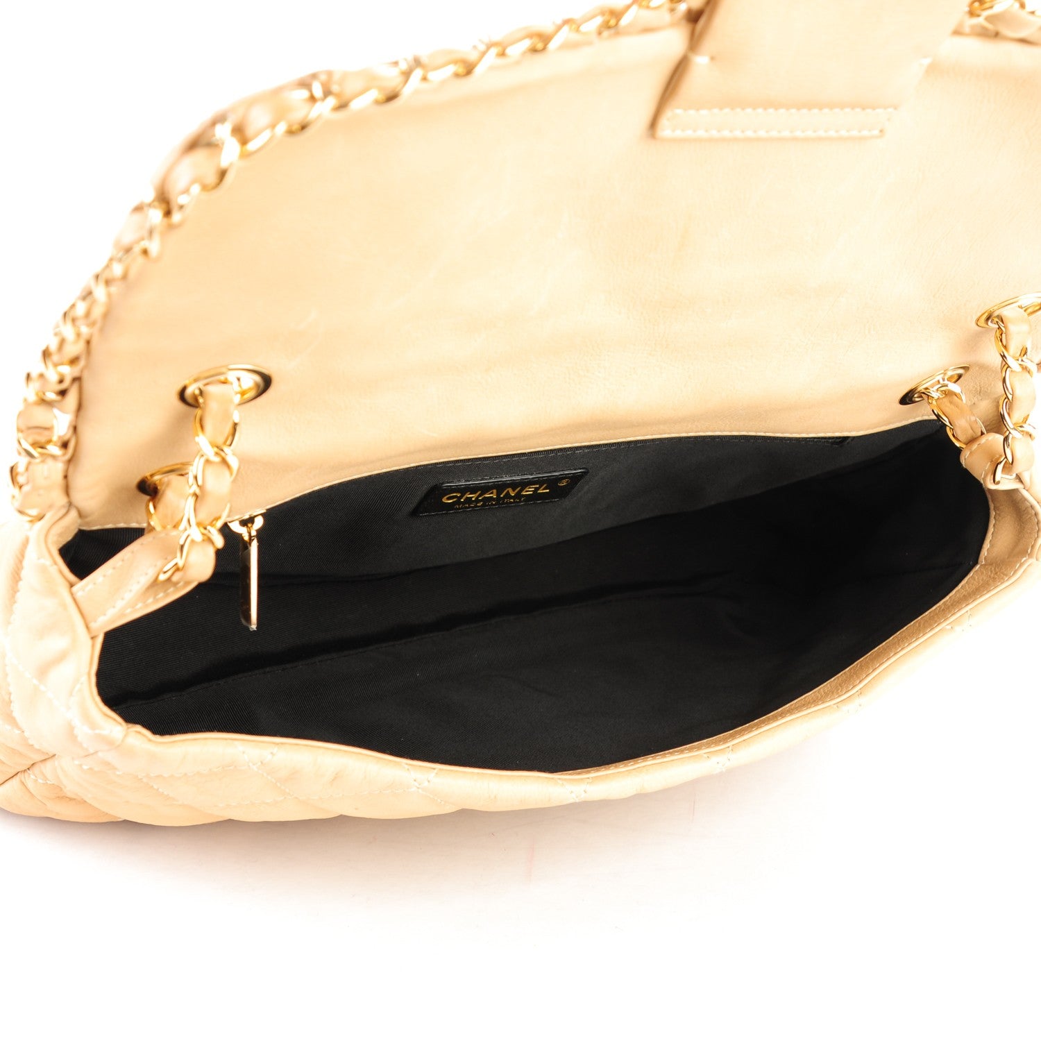 Chanel Calfskin Quilted Medium Chain Me Flap Beige 5 of 7