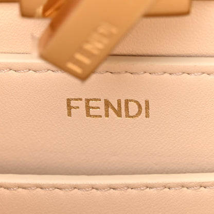 Fendi Vitello Seta Shiny Nappa Small Peekaboo I SEE U Satchel Azzurro Baby Camelia 7 of 11