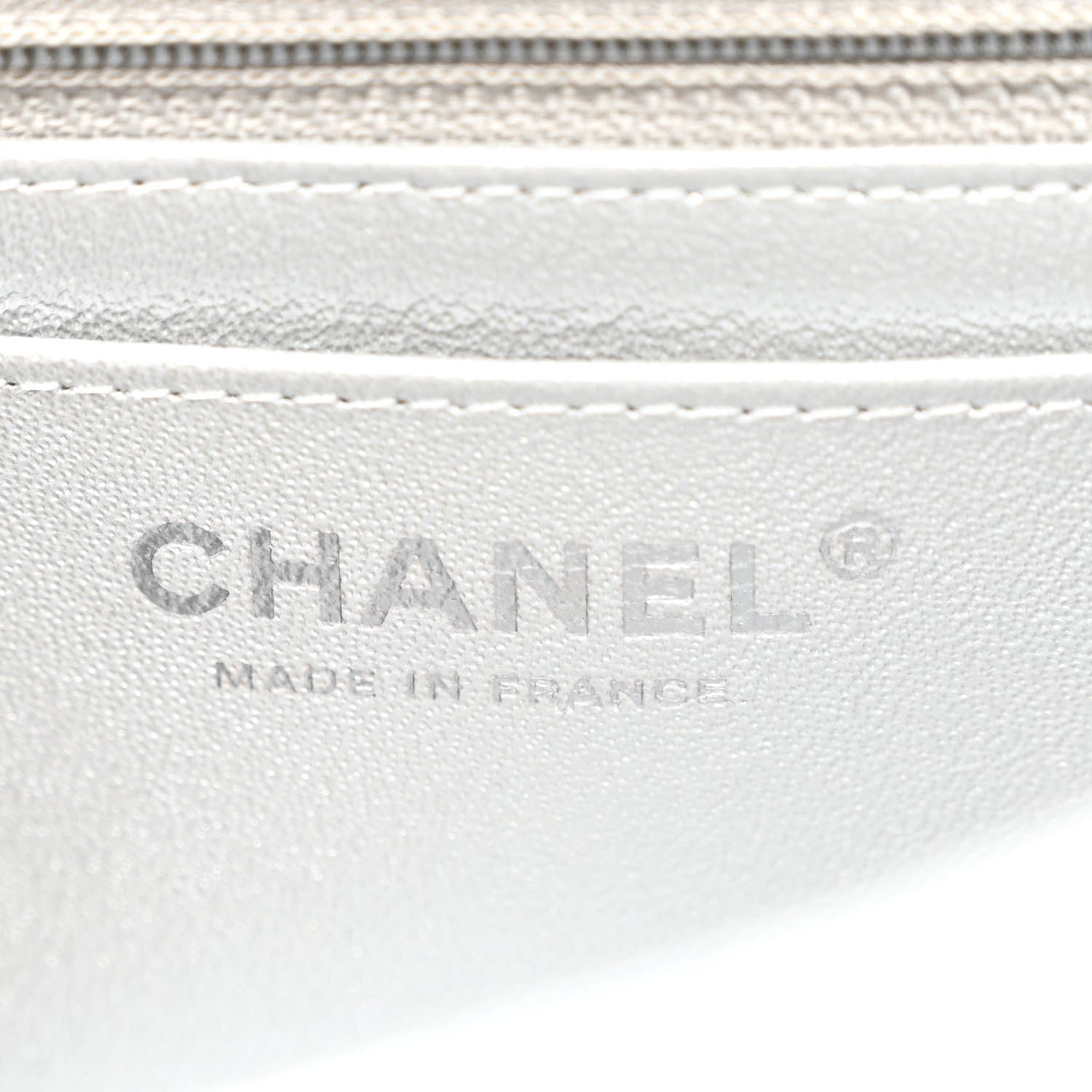 Chanel Metallic Lambskin Quilted Mini Rectangular Flap Silver 6 of 11