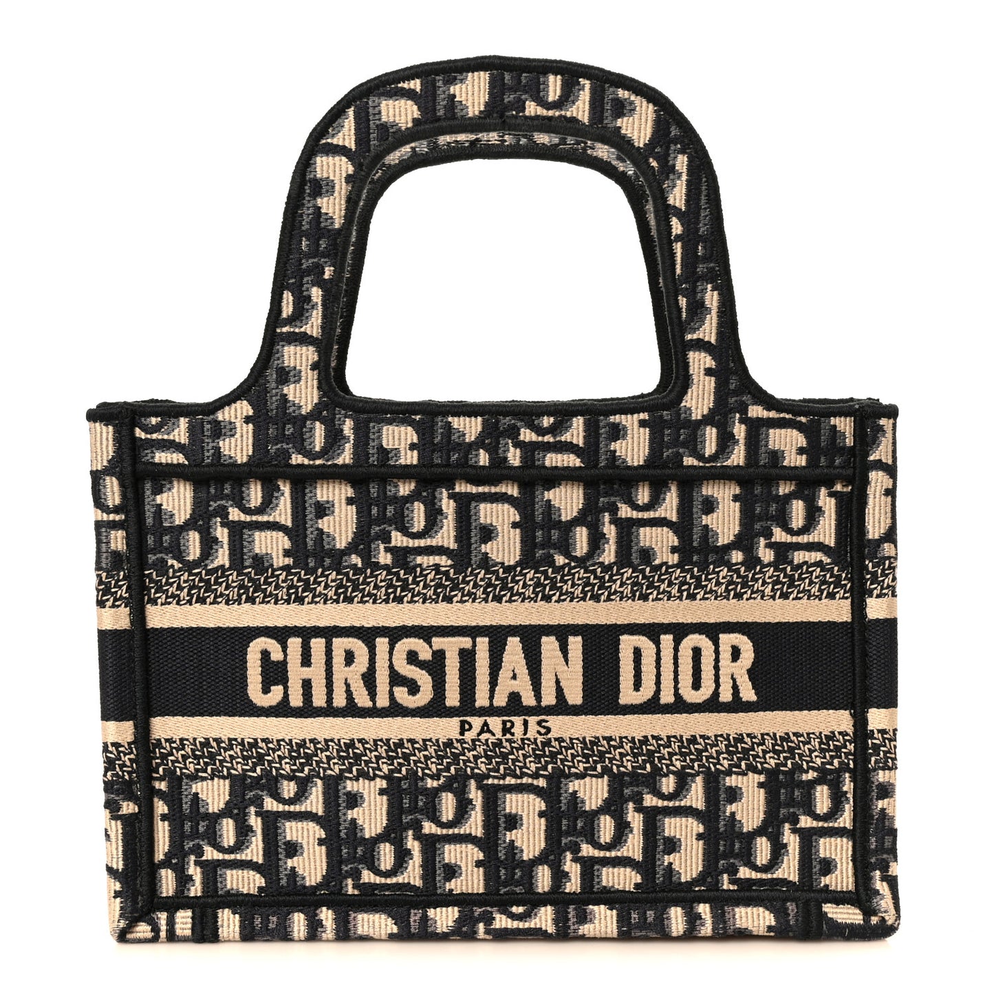 Oblique Mini Book Tote Blue Multicolor
