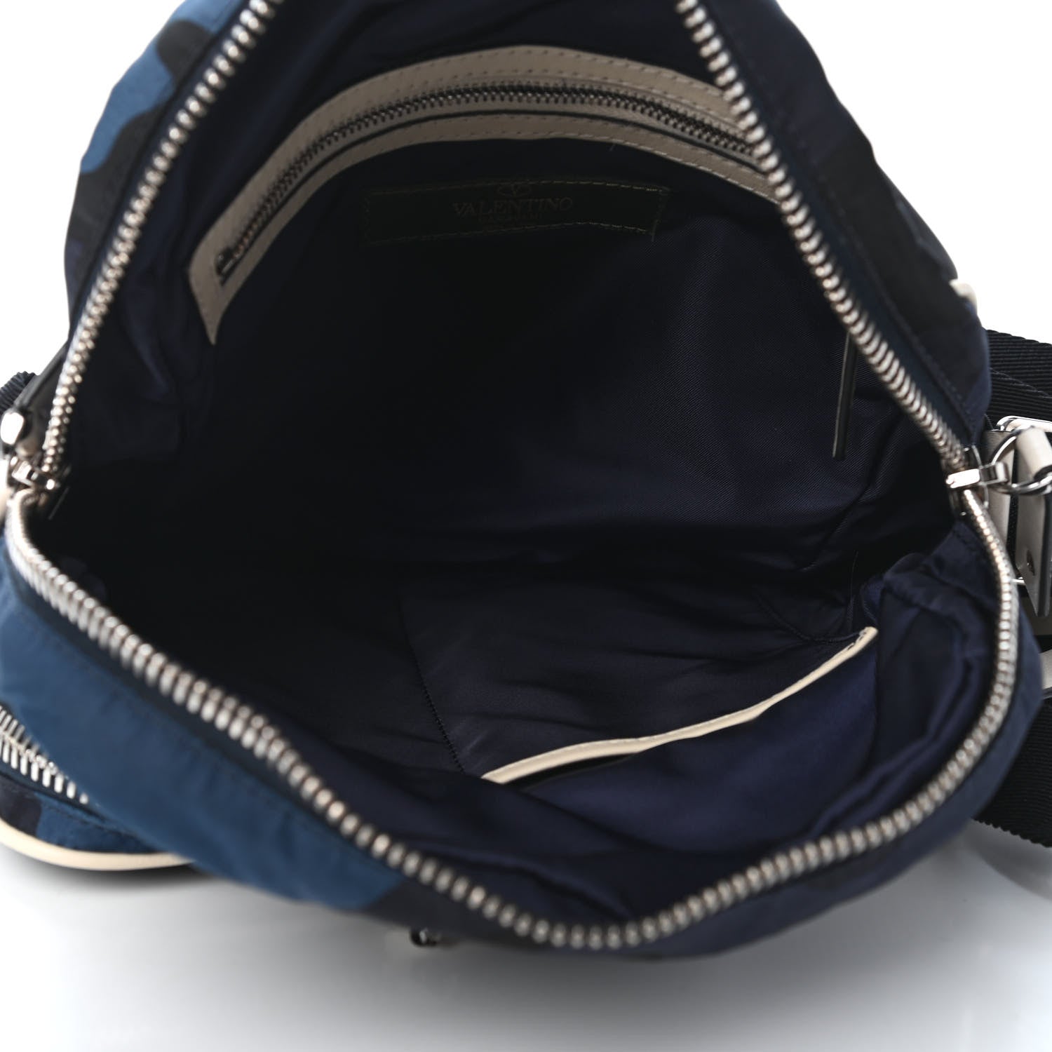 Valentino Garavani Nylon Camouflage Rockstud Crossbody Bag Blue 4 of 4