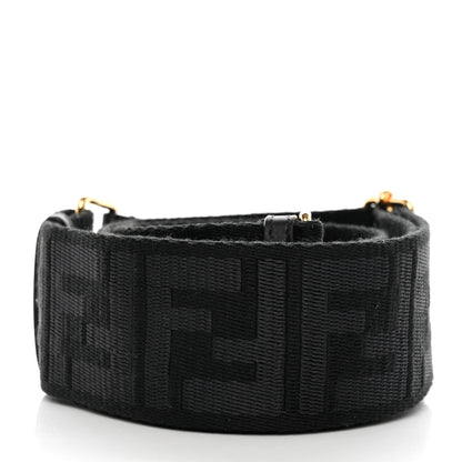 Fendi Ribbon Vitello Seta FF 1974 Adjustable Strap You Black 2 of 4