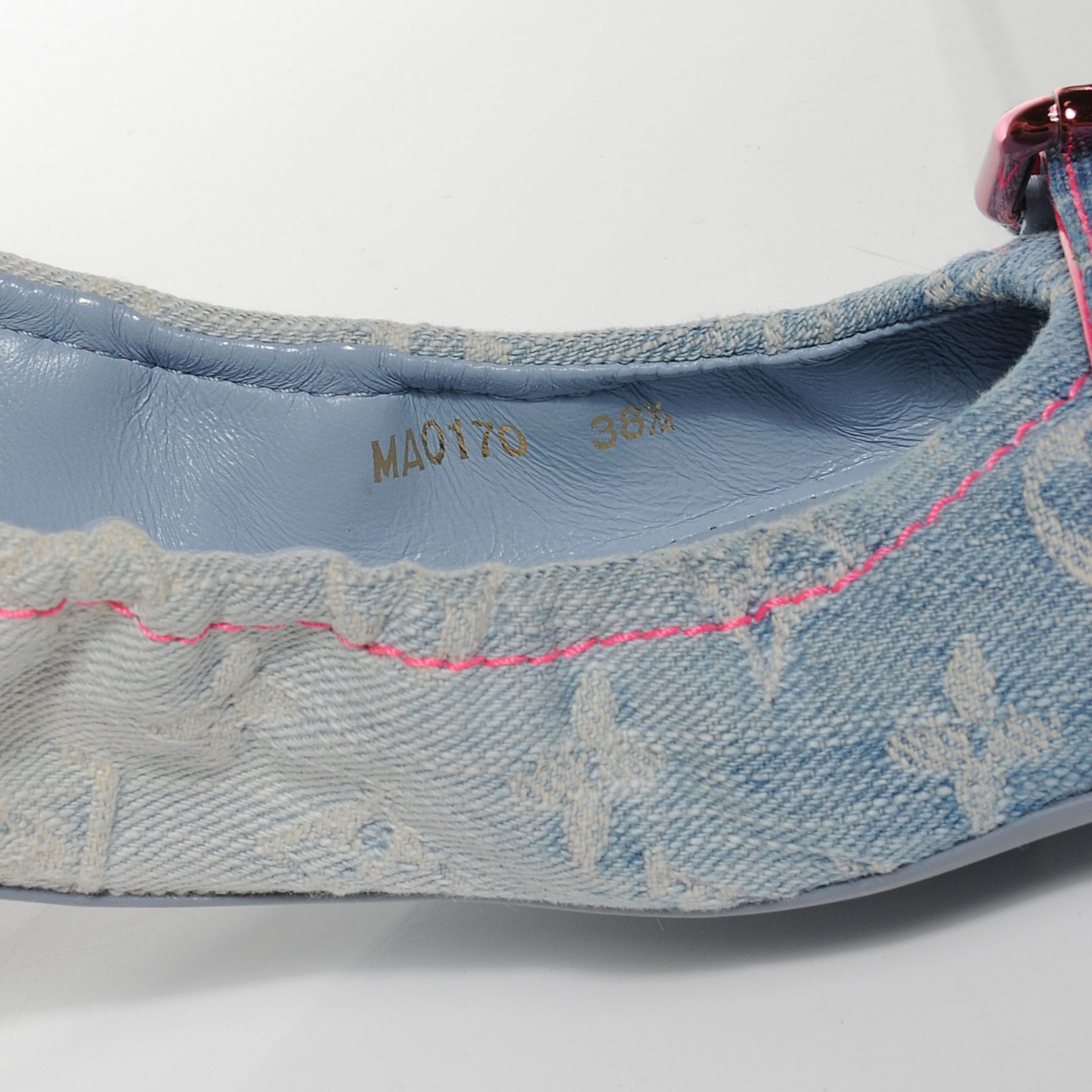 Louis Vuitton Monogram Denim Rosa Flats 38.5 8 of 8