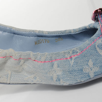 Louis Vuitton Monogram Denim Rosa Flats 38.5 8 of 8
